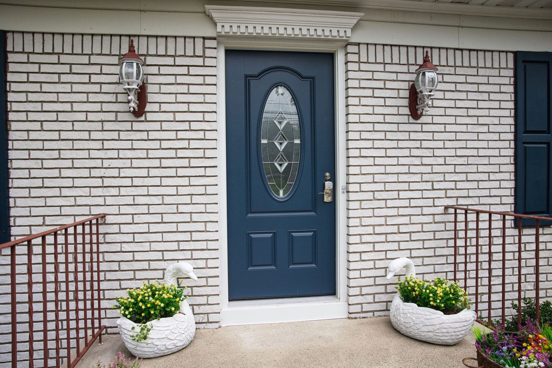 blue entry door